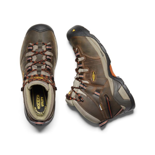 Men's Detroit XT Waterproof Boot (Soft Toe)  |  Black Olive/Leather Brown