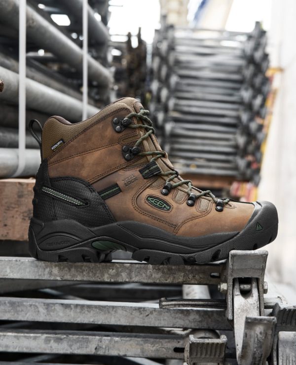 Men's Pittsburgh Energy 6 Waterproof Boot (Soft Toe)  |  Cascade Brown/Black