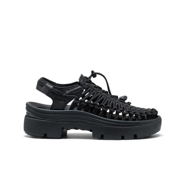 All Gender UNEEK PLT Sneaker | Black Smooth Lea