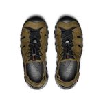 Men's Hyperport Fisherman Leather Sandal  |  Dark Olive/Black